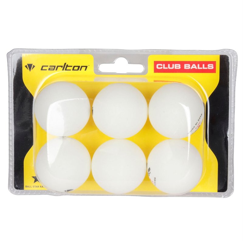 Carlton Club Table Tennis Balls 6 Pack
