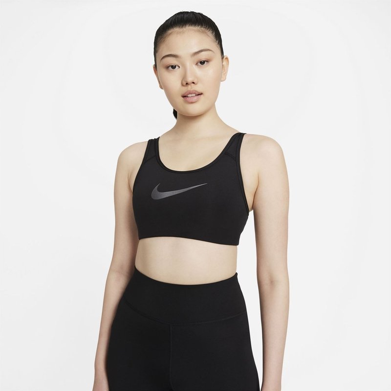 Nike Dri FIT Swoosh Icon Clash Womens Medium Support Non Padded Strappy Sports Bra