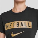 England Netball Swoosh T-Shirt Ladies